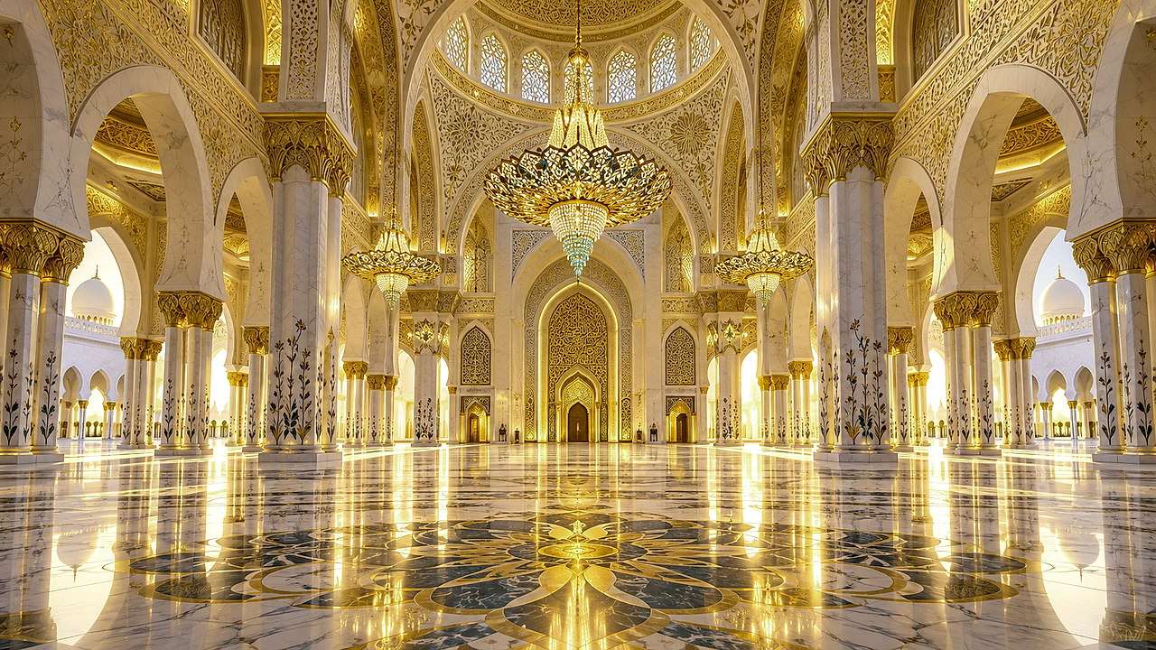 Mosquée des Montagnes — fond de mosquée créé avec IA