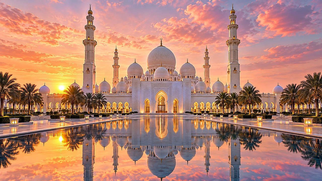 Mosquée des Jardins — fond de mosquée créé avec IA