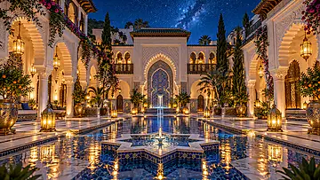 Riad des Étoiles — mosque-inspired artwork